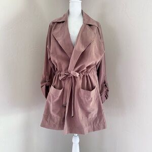 BeCool Dusty Rose Pink Utility Trench Jacket Size L